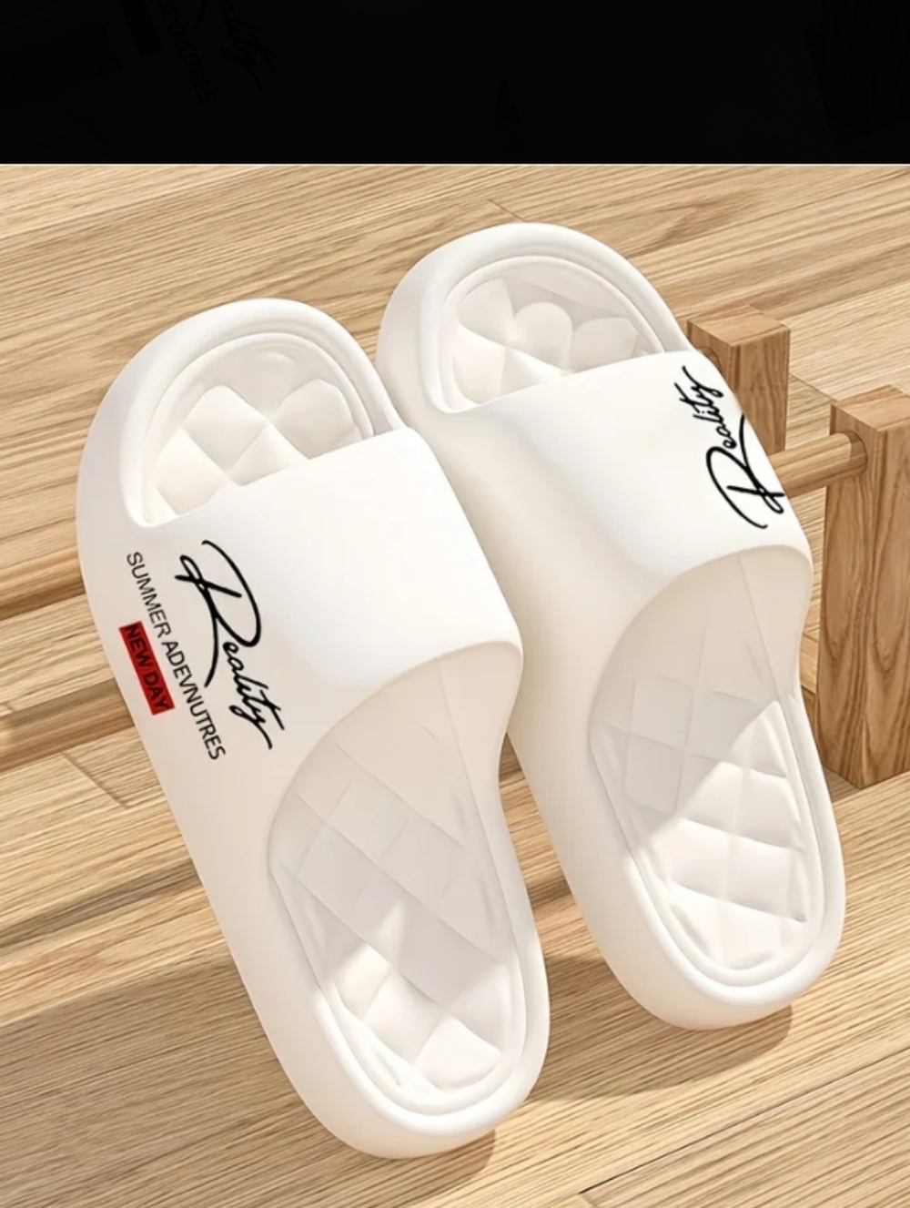 White Slide Sandals - Fashion Comfort Slides